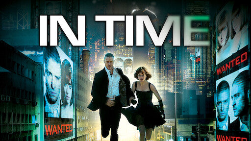 Official poster for the 2011 movie, In Time, starring Justin Timberlake